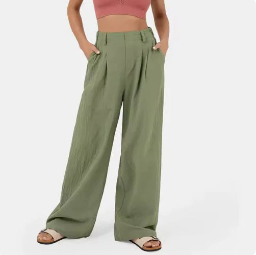 Chic Comfort Women's Casual Trousers with Pockets - RRITAAJSHOP