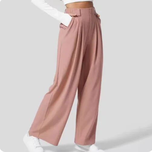 Chic Comfort Women's Casual Trousers with Pockets - RRITAAJSHOP