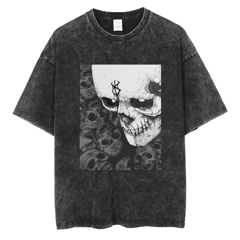 Anime Berserk Skull  Print T Shirt - RRITAAJSHOP