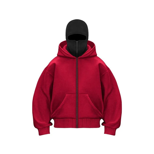 Fleece-lined Double Hooded Sweater - RRITAAJSHOP