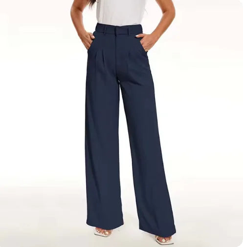 Chic Comfort Women's Casual Trousers with Pockets - RRITAAJSHOP