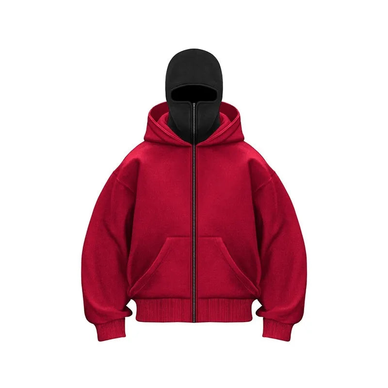 Fleece-lined Double Hooded Sweater - RRITAAJSHOP