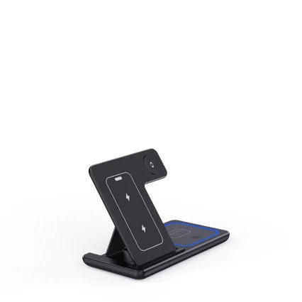 3 In 1 LED Fast Wireless Charger Stand Foldable Charging Station - RRITAAJSHOP