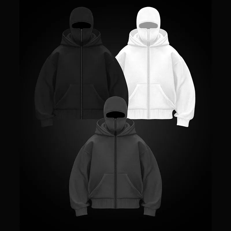 Fleece-lined Double Hooded Sweater - RRITAAJSHOP