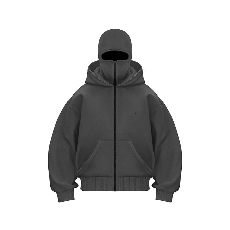 Fleece-lined Double Hooded Sweater - RRITAAJSHOP